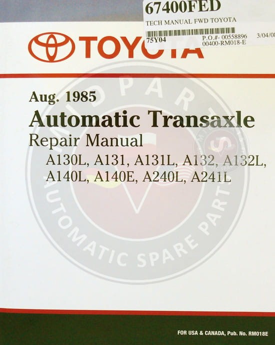 A140/A240 KSIĄŻKA TECHNICZNA TOYOTA