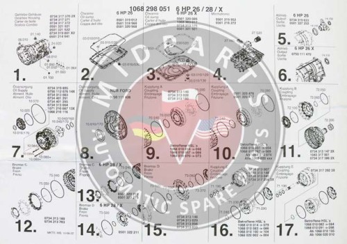 6HP26 Komplet uszczelek BMW ZF