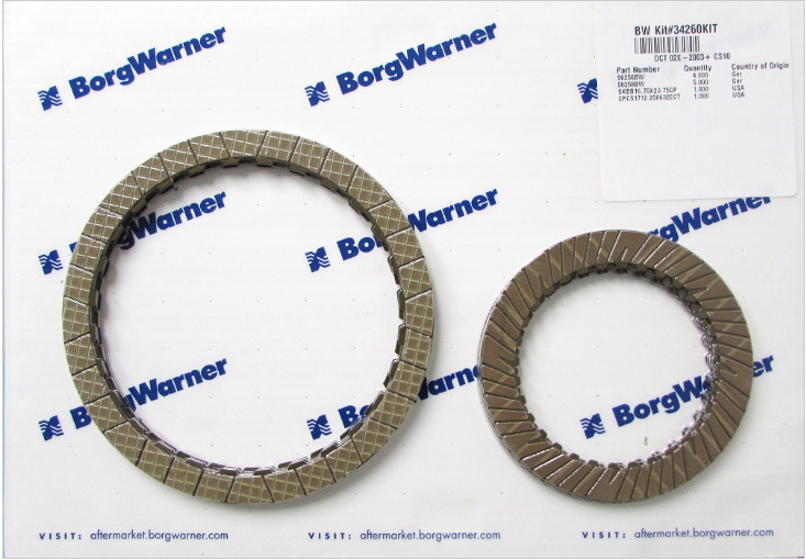 DSG 02E KOMPLET TARCZ CIERNYCH Oryginał OEM Borg Warner